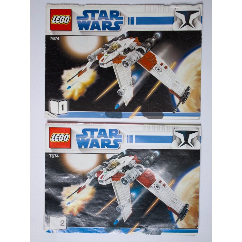 Lego Star Wars 7674 (Retired) V-19 Torrent Book 1 & 2 Instruction Manuals (A4)
